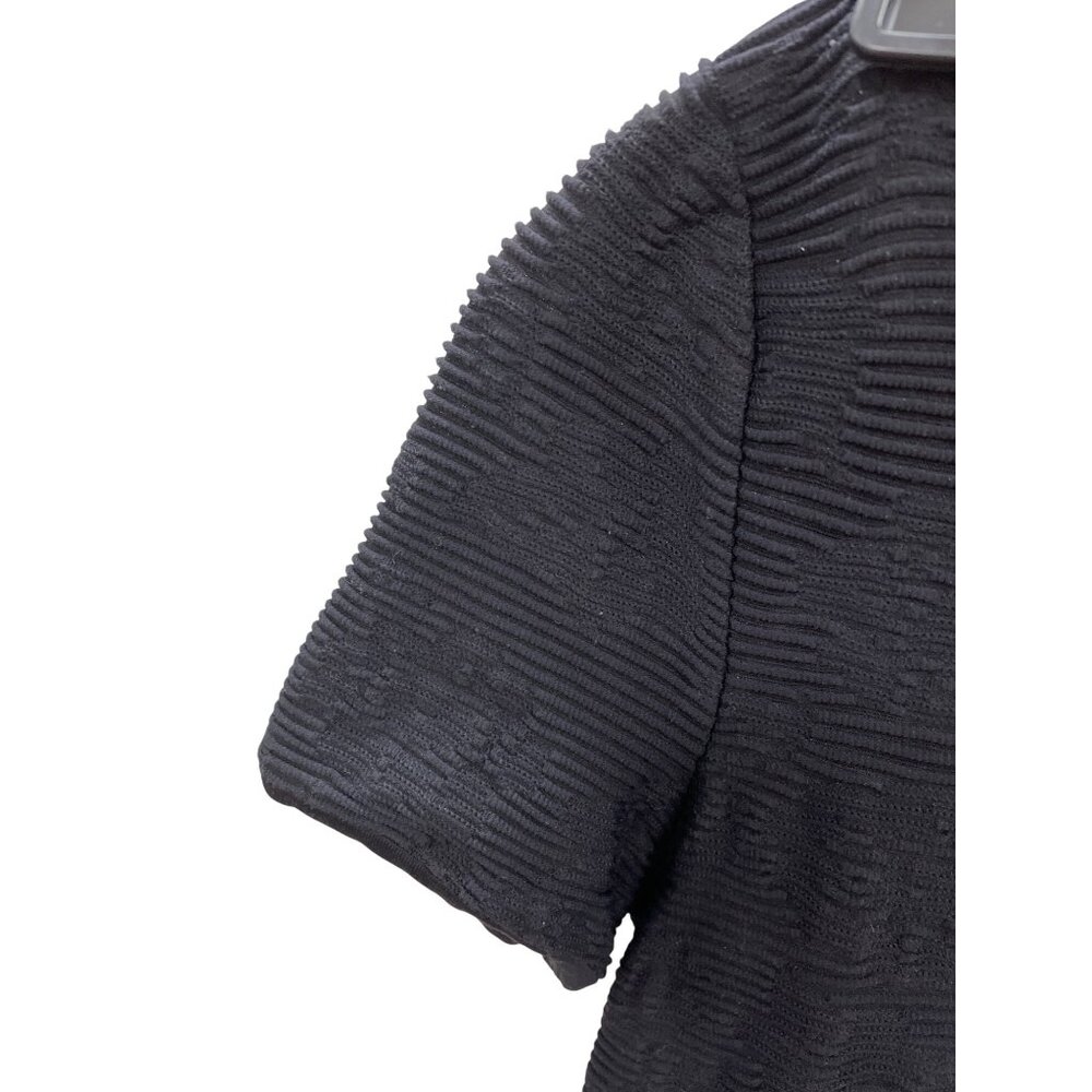 Armani Collezioni Womens Black Textured Blouse Shirt Size 2 SKU 8472 - Picture 2 of 9